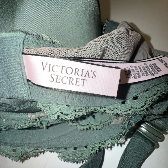 Victoria Secret 32DDD G70 Sage Lace Lined Demi Double Bra - Picture 5 of 6